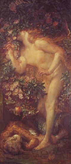 george frederic watts,o.m.,r.a. Eve Tempted Spain oil painting art
